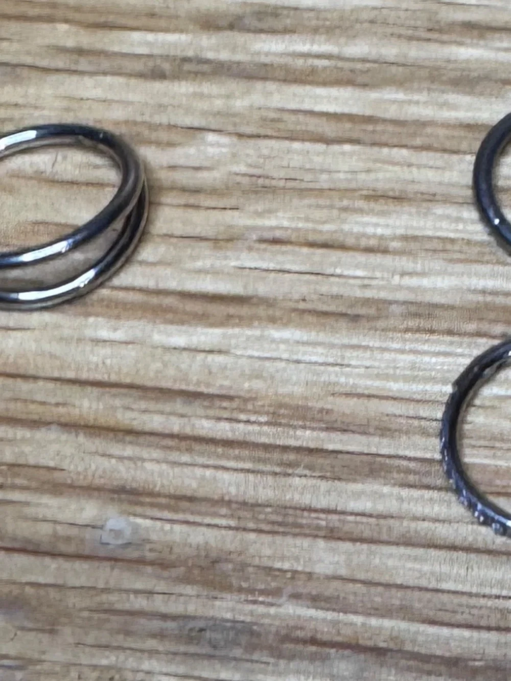 New Set of 3 10mm Stainless Steel Single Earrings 5/8 In Round 3 Different Hoops